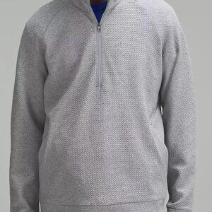 Lululemon Men's Textured Double-Knit Cotton Half Zip, Size Medium
